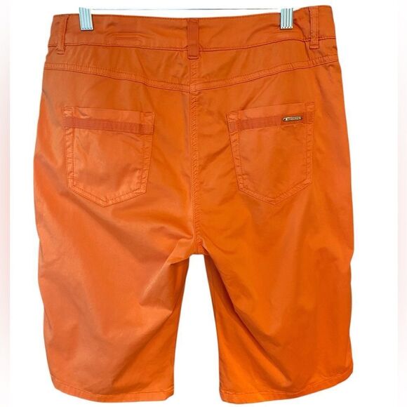 Saint James Sz 8 Classic Luxury Orange Chino Bermuda Cotton Shorts - Picture 2 of 8